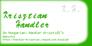 krisztian handler business card